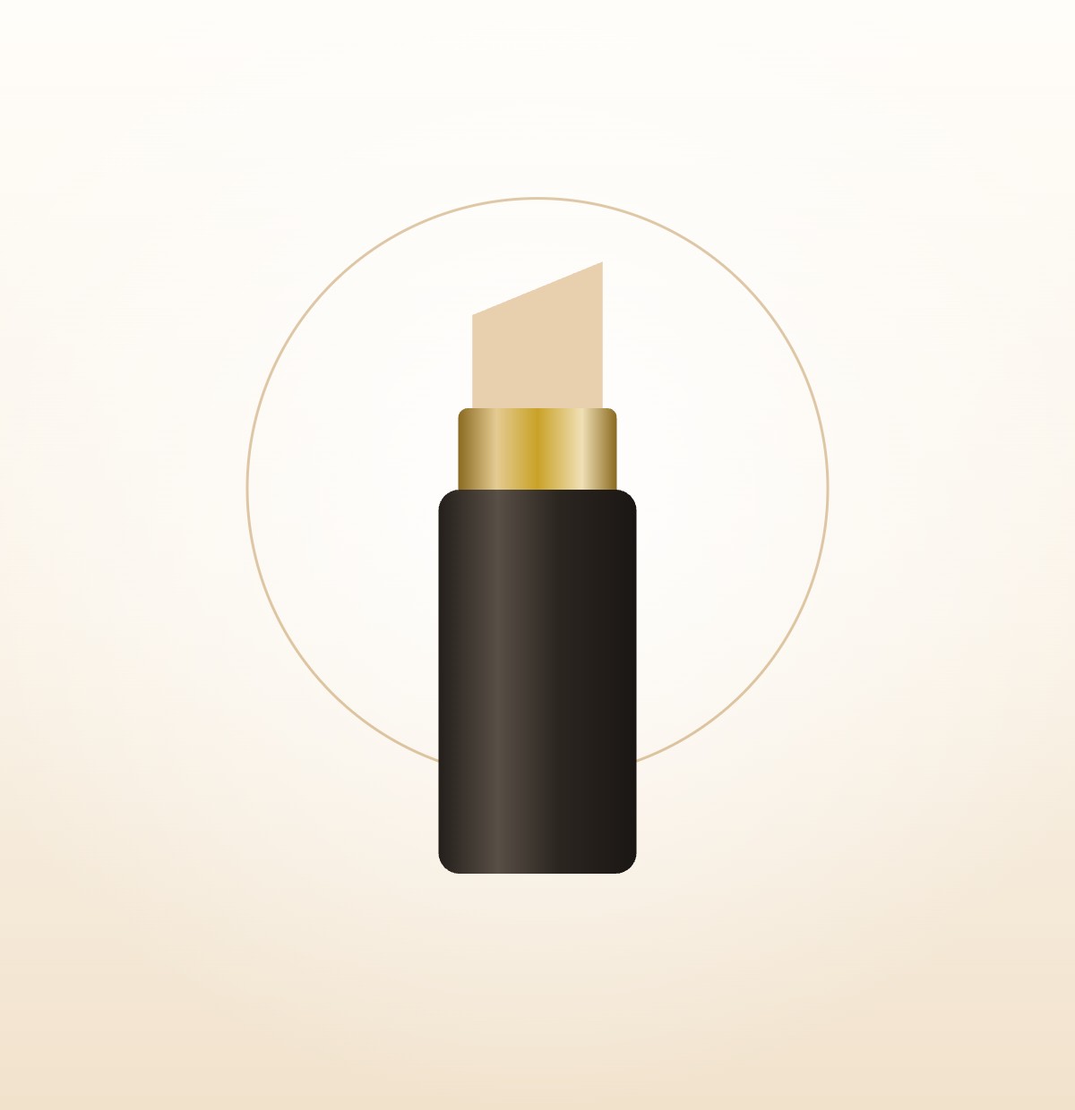 Labial en barra tono malva con estuche negro y dorado