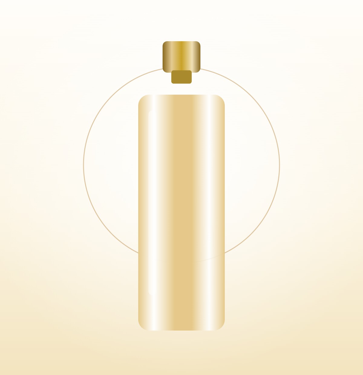 Botella alta color arena de body mist Vainilla Suave de 200 ml
