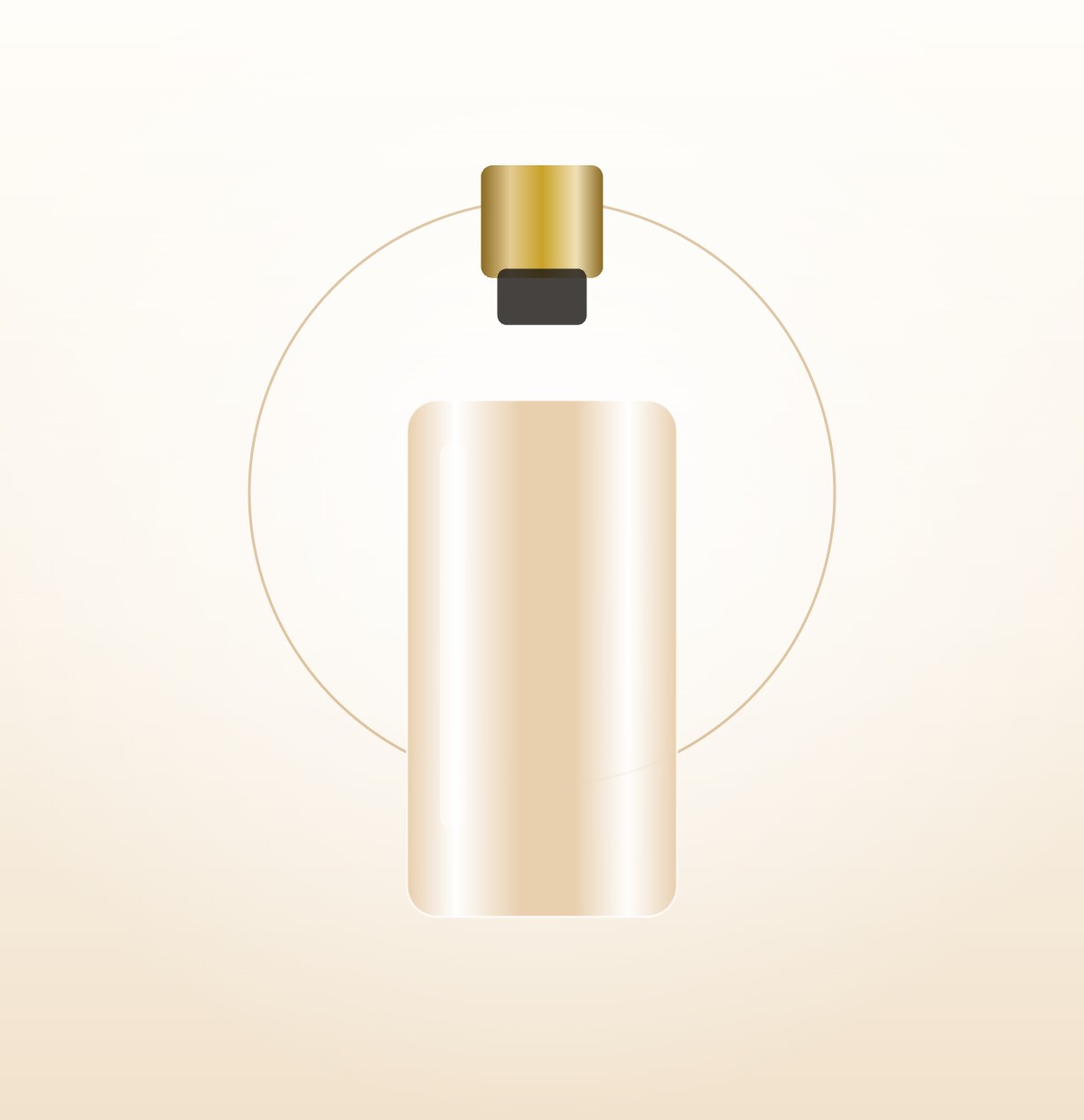 Frasco gotario rosado del Sérum Luminar de vitamina C de 30 ml sobre fondo pastel